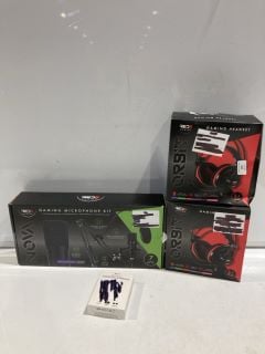 BOX OF TECH ITEMS TO INCLUDE RED5 GAMING MICROPHONE KIT