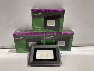 BOX OF LUMINEUX LED 30W BASIC FLOODLIGHT UP TO 2850 LUMENS BRIGHT