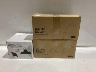 BOX OF ELECTRONICS TO INCLUDE 108 LEDS SOLAR LANDSCAPE LIGHTS