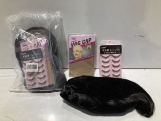 BOX OF HAIR PRODUCTS TO INCLUDE DREAM DELUXE WIG CAP