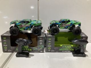 2 SAND MONSTERS OFF-ROAD RADIO CONTROLLED TRUCK