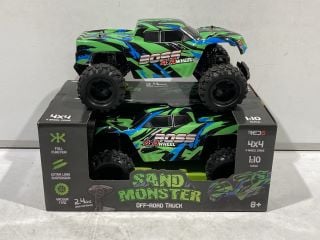 2 SAND MONSTERS OFF-ROAD RADIO CONTROLLED TRUCK & RASTAR RC ASSEMBLY MODEL KIT