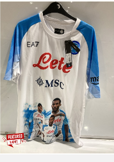 SSC NAPOLI FACE GAME JESUS MATCH SHIRT 2022/2023 SIZE XXL