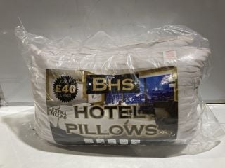 BOX OF BEDDING TO INCLUDE BHS HOTEL PILLOWS 2 PACK