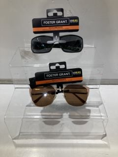 BOX OF SUNGLASSES TO INCLUDE FOREST GRANT POLYCARBONATE SUNGLASSES WITH UVA-UVB LENS PROTECTION