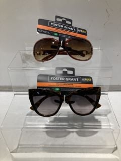 BOX OF SUNGLASSES TO INCLUDE FOREST GRANT POLYCARBONATE SUNGLASSES WITH UVA-UVB LENS PROTECTION