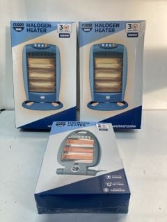 3X CUQOO HALOGEN 160536 HEATER 1200W RRP £16.99 EACH