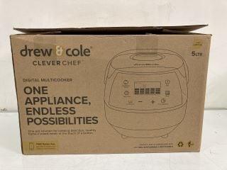 DREW & COLE CLEVERCHEF SET WHICH INCLUDES STEAMER TRAY, CLEVER CHEF & INNER POT