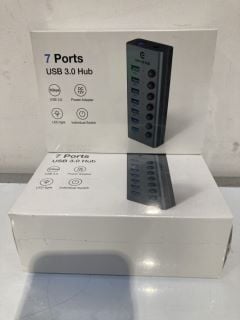 BOX OF 7 PORT USB C 3.0 HUBS