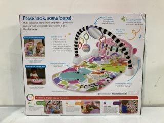 ITEMS TO INCLUDE AQUAPLAY LOCKBOX, FISHER PRICE KICK & PLAY PIANO GYM, 183355082ZEE SENSORY PLAY GYM