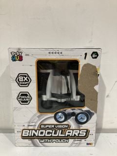 BOX TO INCLUDE SUPER VISION BINOCULARS WITH POUCH, CAR RACING ADVENTURE GAME