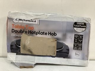 BOX TO INCLUDE EMTRONICS TABLE TOP DOUBLE HOTPLATE HOB