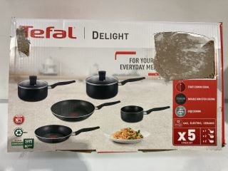 TEFAL DELIGHT 5 PIECE NON STICK ALUMINIUM PAN SET RRP £78