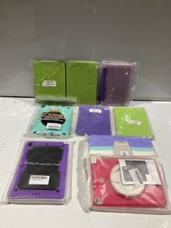 BOX OF ITEMS TO INCLUDE GREEN IPAD CASE 7TH GEN