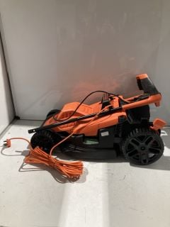 1 X BLACK DECKER + LAWN MOWER 38CM EASY STEER 1600W 12M POWER CORD RRP £140