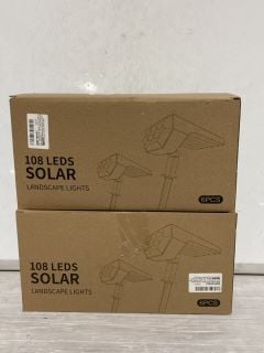 2 X ITEMS TO INCLUDE 108 LEDS SOLAR LANDSCAPE LIGHTS