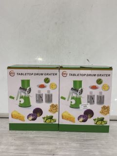 2 X HYU TABLETOP DRUM GRATER