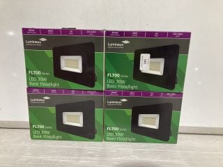 4 X LUMINEUX FL700 SERIES LED 30W BASIC FLOODLIGHT