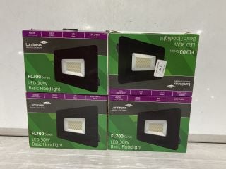 4 X LUMINEUX FL700 SERIES LED 30W BASIC FLOODLIGHT