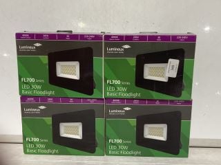 4 X LUMINEUX FL700 SERIES LED 30W BASIC FLOODLIGHT