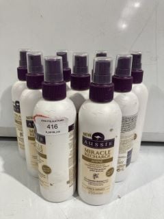 BOX OF AUSSIE MIRACLE RECHARGE SHINE LIGHTWEIGHT CONDITIONING SPRAY