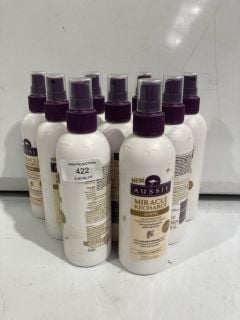 BOX OF AUSSIE MIRACLE RECHARGE SHINE LIGHTWEIGHT CONDITIONING SPRAY