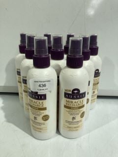 BOX OF AUSSIE MIRACLE RECHARGE SHINE LIGHTWEIGHT CONDITIONING SPRAY