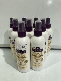 BOX OF AUSSIE MIRACLE RECHARGE SHINE LIGHTWEIGHT CONDITIONING SPRAY