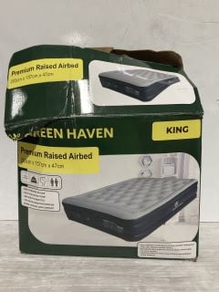 BOX OF ASSORTED ITEMS TO INCLUDE GREEN HAVEN PREMIUM RAISED AIRBED