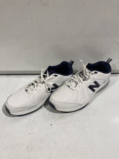 1 X PAIR OF MENS NEW BALANCE 624 TRAINERS WHITE SIZE 14.5