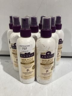 BOX OF AUSSIE MIRACLE RECHARGE SHINE LIGHTWEIGHT CONDITIONING SPRAY