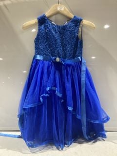 1 X  GIRLS EVENING DRESS SUNNY FASHION BLUE SIZE 8