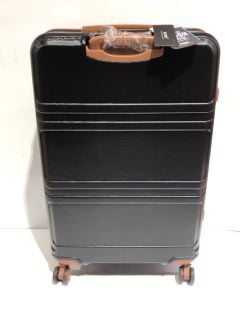 1 X KONO LIGHT WEIGHT TRAVEL SUITCASE BLACK/BROWN