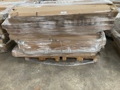 PALLET OF ASSORTED FURNITURE INCLUDING TWO SLIDING DOOR WARDROBE (MAY BE BROKEN OR INCOMPLETE).