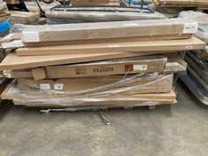 PALLET OF ASSORTED FURNITURE INCLUDING NALUI 3 SEATER SOFA BED REINE (MAY BE BROKEN OR INCOMPLETE).