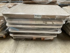 PALLET INCLUDING A VARIETY OF BED BASES, UPHOLSTERED BASES AND HEADBOARDS (MAY BE BROKEN OR INCOMPLETE).