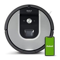 IROBOT ROOMBA 960 ROBOT HOOVER, 5 TIMES MORE SUCTION, ANTI-TANGLE RUBBER BRUSHES, DIRT DETECT SENSORS, WIFI, PROGRAMMABLE BY APP, ALEXA COMPATIBLE, GREY TOTAL RRP 799€ .