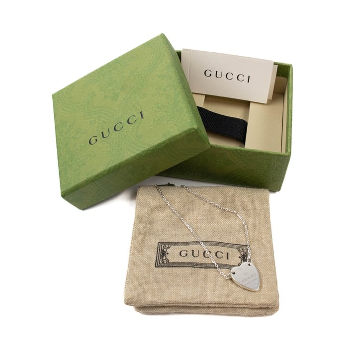 Gucci Trademark 925 Sterling-Silver Charm Bracelet, Size 19cm Approx With Box And Dust Bag