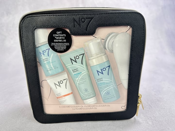 No7 Radiant Results Gift Set Including Sonic Action Cleaning Brush (VAT ONLY PAYABLE ON BUYERS PREMIUM) (BAAP69)