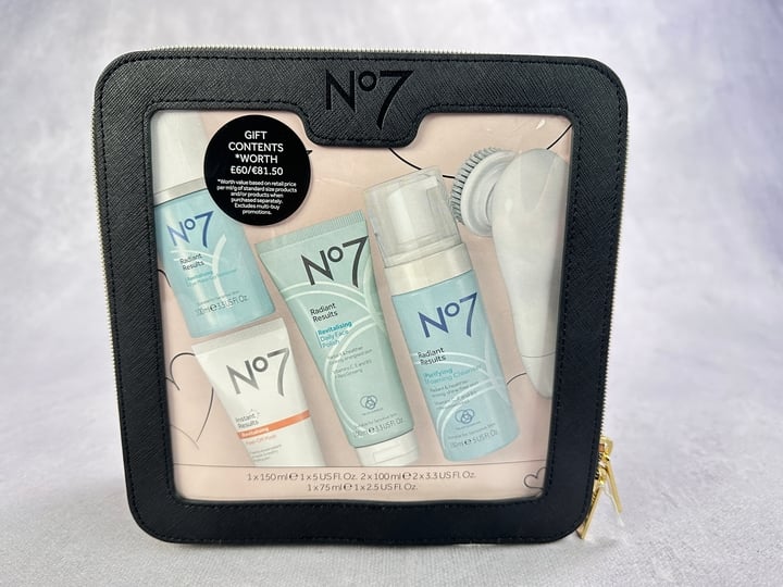 No7 Radiant Results Gift Set Including Sonic Action Cleaning Brush (VAT ONLY PAYABLE ON BUYERS PREMIUM) (BAAP70)