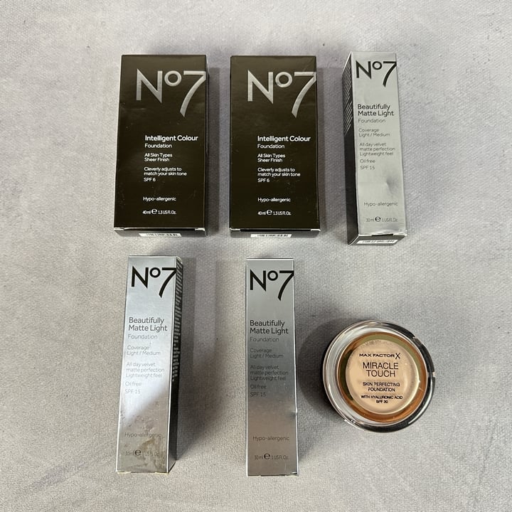 No7 Foundations In Various Colours 6x Units  (VAT ONLY PAYABLE ON BUYERS PREMIUM) (BAAP06)