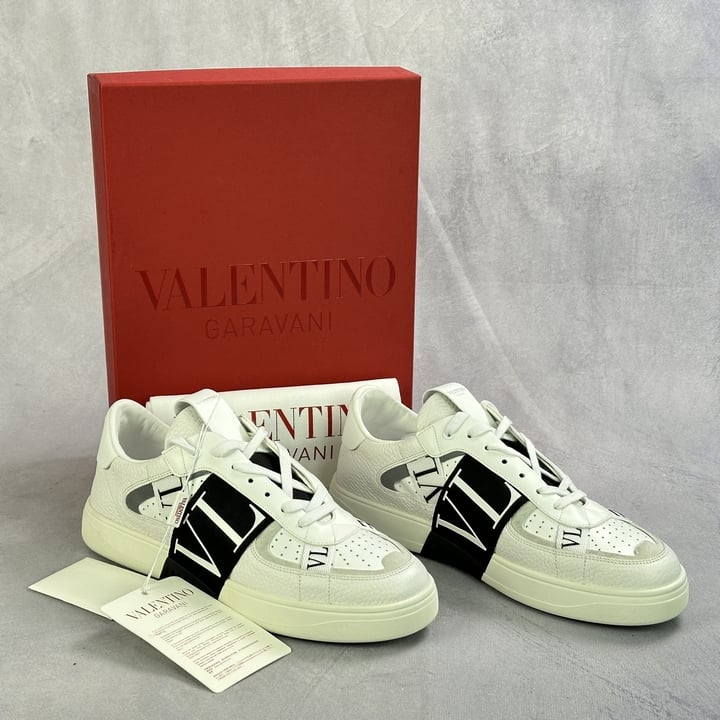 Valentino Garavani VL7N Logo-Strap Sneakers With Box, Dust Bags And Tags - Size 42