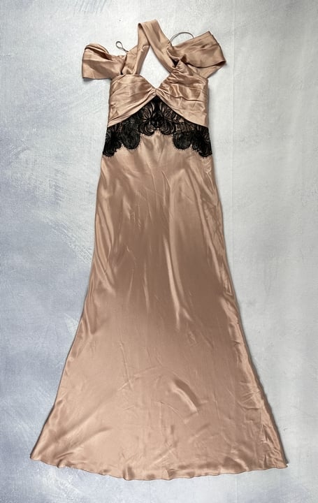 Alberta Ferretti Maxi Dress In Pink With Tags  - Size UK 12