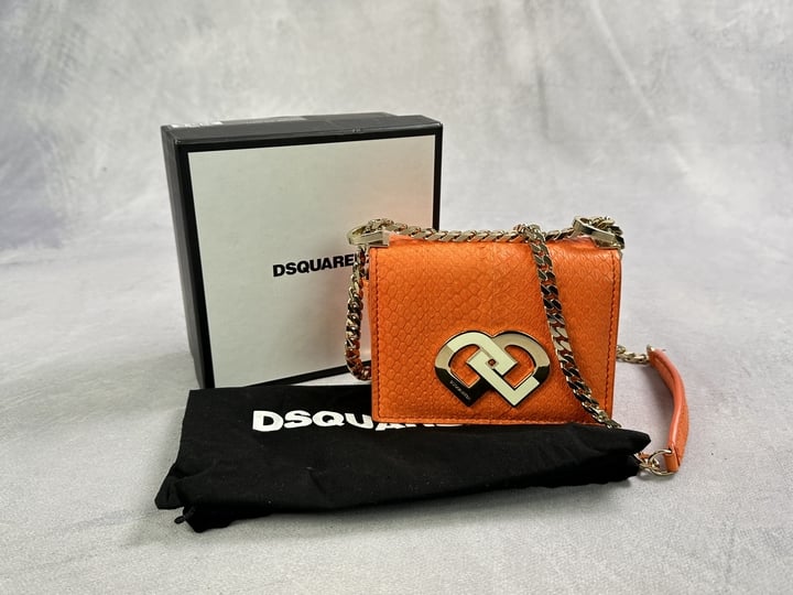 DSquared2 Python Small Chain Bag With Box And Dust Bag - 13x10x6cm Approx (VAT ONLY PAYABLE ON BUYERS PREMIUM)