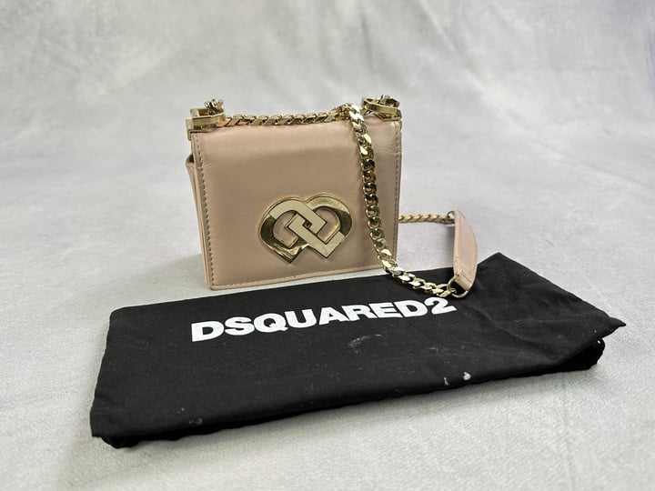 DSquared2 Leather Small Chain Bag With Dust Bag - 13x10x6cm Approx (VAT ONLY PAYABLE ON BUYERS PREMIUM)