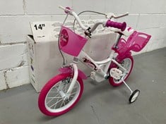 SCH ROSES CHILDREN'S BIKE WHITE AND PINK COLOUR 14", (P.V.P 119'87€).