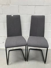 2 X DARK GREY HOME DESIGN CHAIRS.