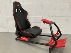 OPLITE GT3 SUPERFAST - SIMULATION COCKPIT, RACING SEAT AND TUBULAR CHASSIS FOR LOGITECH AND THRUSTMASTER BLACK AND RED (P.V.P 433'79€) (DAMAGED).