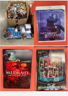 PALLET OF ASSORTED FILMS AND CD'S INCLUDING THE BODYGUARD (FILMS IN DIFFERENT LANGUAGES).