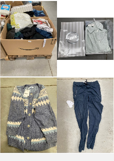 PALLET OF DIFFERENT SIZED GARMENTS INCLUDING SPRINGFIELD DENIM SHIRT SIZE L.